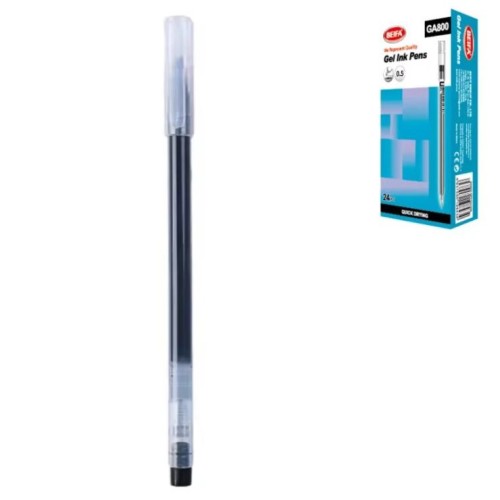 Ручка «Beifa» гелева 0,5 мм чорна, швидко сохне, ТМ Beifa