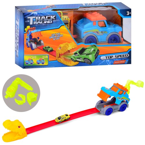 Трек 36 см на запуску 15 см з металевою машинкою 6,5 см, у коробці 37,5х18,5х10 см