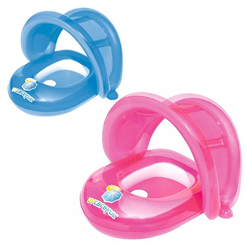 Плотик 80х85 см з надувним захистом від сонця з максимальним навантаженням до 15 кг, у коробці 20х20х4 см, ТМ Intex