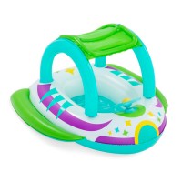 Плотик «Космічний корабель» 107х112 см зі знімним захистом від сонця, від 3-х років, з максимальним навантаженням до 30 кг, у коробці 20х20х4 см, ТМ Intex