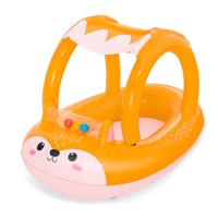 Плотик «Лисеня» 94х66 см зі зйомним захистом від сонця та 3 м'ячиками, від 3 років, з максимальтним навантаженням до 45 кг, у коробці 20х20х4 см, ТМ Intex