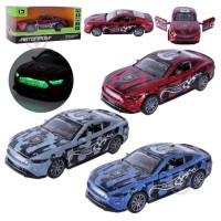 Машина «Ford Fusion» 12 см металева зі світлом, звуком та дверима що відкриваються, на батарейці, в асортименті, у коробці 15х6,5х7 см, АВТОПРОМ