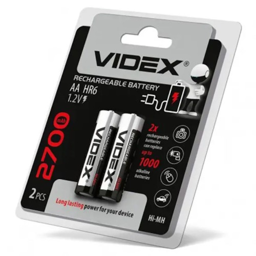 Акумуляторна батарея «VIDEX» R 06/2bl 2700 mAh Ni-MH
