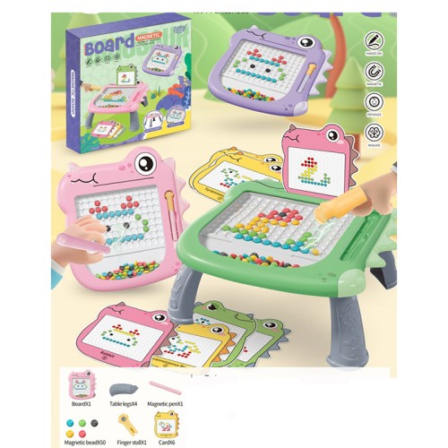 Мозаїка магнітна зі столиком 27х27х14 см та 6 картками, в асортименті, у коробці 28,5х28,5х5 см