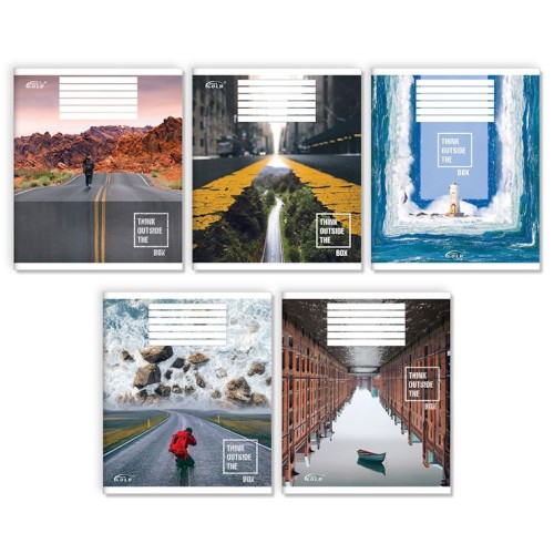 Зошит на 36 аркушів у клітинку «Під іншим кутом», №3530, ТМ Gold Brisk