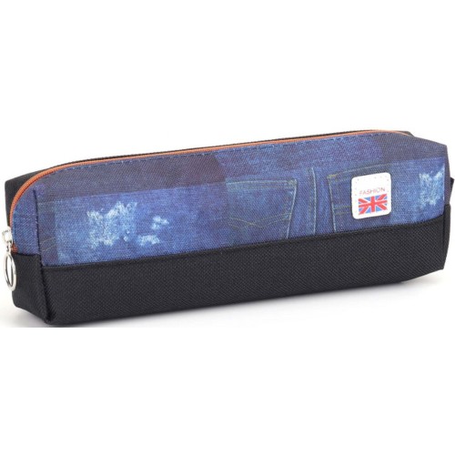 Пенал 21х4,5х6 см темно-синій, ТМ Мандарин