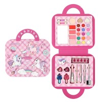 Дитяча косметика: палетка-сумочка, тіні для повік, помада, лак та аксесуари, у коробці: 25х15х2 см