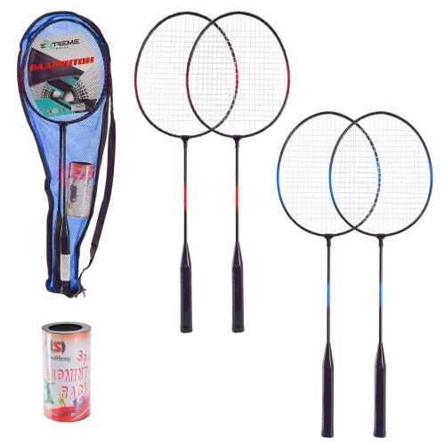 Бадмінтон: 2 ракетки по 62 см та 3 воланчика, в асортименті, у чохлі 21х2х65 см