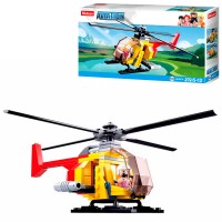 Конструктор «Вертоліт» на 100 деталей з фігуркою, у коробці 23,5х14х4,5 см, SLUBAN