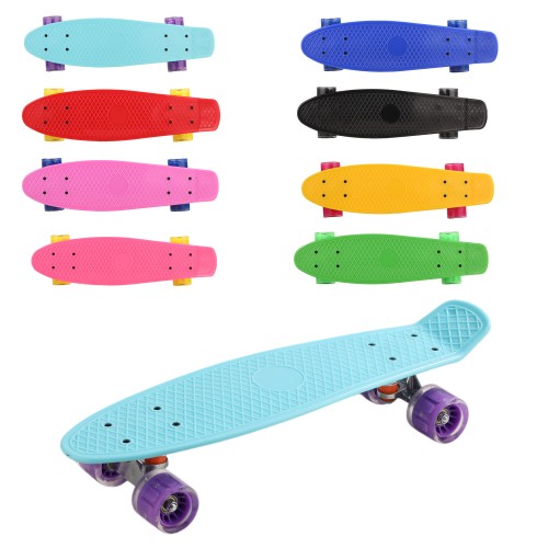 Пенні борд 56х15 см з колеса PU зі світлом, в асортименті