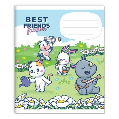 Зошит на 12 аркушів у клітинку «Дружна компанія» №2537, ТМ Brisk