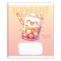 Зошит на 12 аркушів у лінію «Кавайні смаколики» №2550, ТМ Brisk