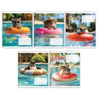 Зошит на 12 аркушів у клітинку «Літо», №3504, ТМ Gold Brisk