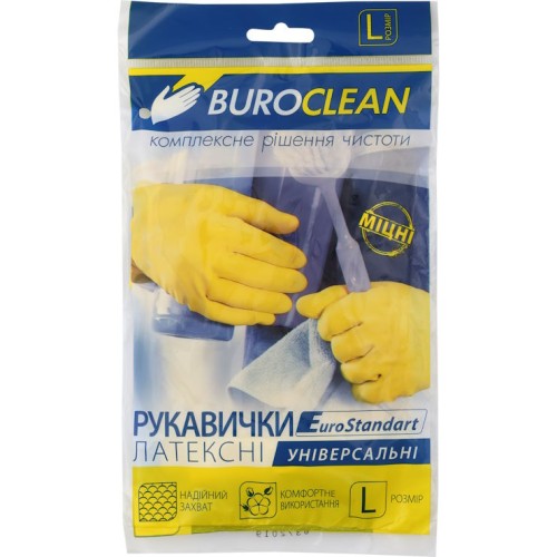 Рукавички господарські латексні розмір L, Buroclean