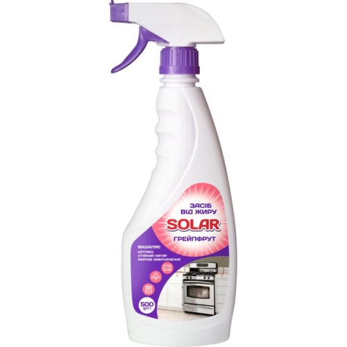 Засіб для розчинення жиру та нагару «Грейпфрут» з розпилювачем 500 мл, ТМ Solar