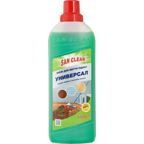 Засіб чистяче-миючий «Універсал 2000. Хвоя» для миття підлог 1000 мл, ТМ San Clean