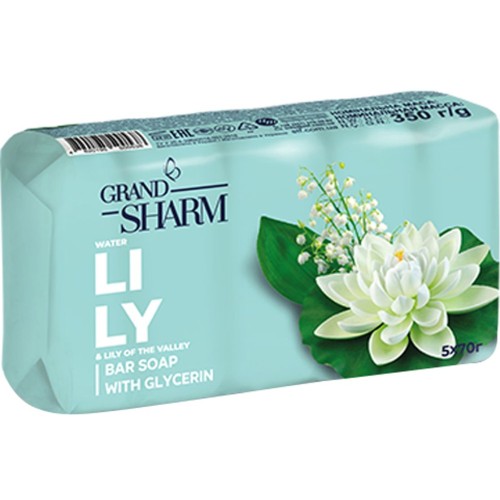 Мило «Конвалія та Водяна Лілія» тверде 5 шт по 70 г, ТМ Grand Шарм