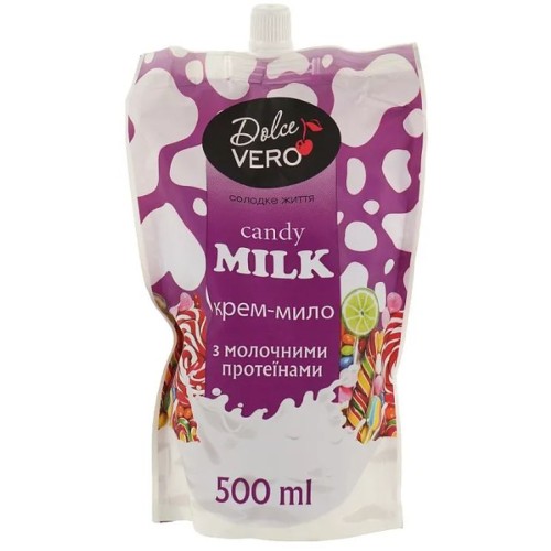 Крем-мило «CANDY MILK» дойпак 500 мл, ТМ Dolce Vero