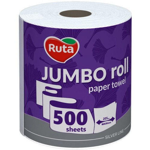 Рушники паперові «JUMBO» 1 рулон 2-шаровий, намотка 102,5 м, ТМ Ruta