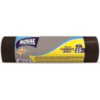Пакети для сміття 15 шт на 60 л, ТМ Novax