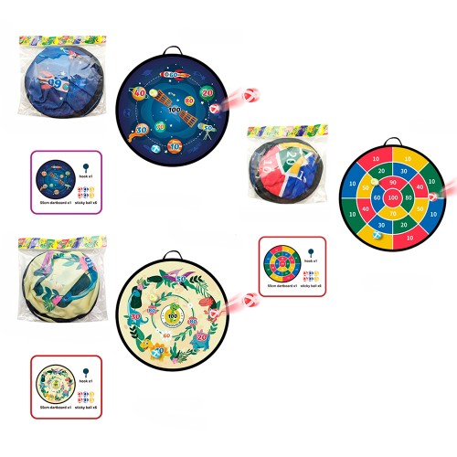 Дартс 55 см на липучках з 6 м'ячиками, в асортименті, у пакеті 23х22х4 см