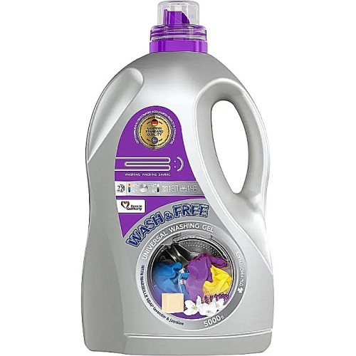 Гель для прання ««Universal. Жасмин і лаванда»» 5 л, WASH&FREE