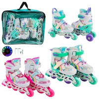 Ролики розміром 34-37 з колесами PU, світяться