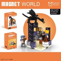 Конструктор магнітний на 62 магнітних кубика з фігурками, у коробці 18х11,2х7,2 см