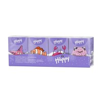 Хустинки «Happy» 3-шарові 9 шт в упаковці, ТМ Bella Baby
