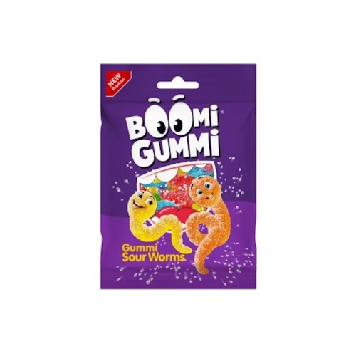 Цукерки желейні «Boomi Gummi Sour Worms» 70 г, ТМ Міленіум