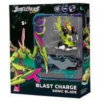 Ігровий набір Screechers Wild! «Сонік Блейд»: машинка-трансформер, запускач-бластер, 3 диски та наліпки, у коробці 10х25х30 см