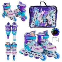 Ролики розміром 34-37 з колесами PU, світяться