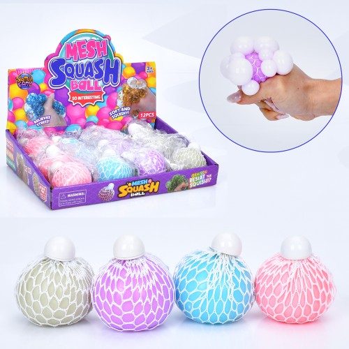 Антистрес «Виноград» 6 см, в асортименті, у пакеті по 12 шт у дисплеї 30,5х7х22,5 см