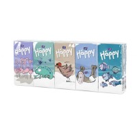 Хустинки «BABY HAPPY» 3-шарові 9 шт в упаковці, ТМ BELLA