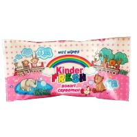 Серветки вологі 15 шт в упаковці, ТМ KINDER FRESH