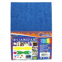 Фоаміран A4 товщиною 1,7 мм 10 аркушів з глітером, синій, ТМ J.Otten