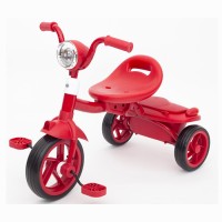 Велосипед «Turbo Trike» 3-колісний з музикою та світлом, колеса з EVA 6 та 8 дюймів, червоний