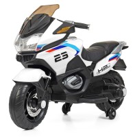 Мотоцикл музичний на акумуляторі 12V 9AH з 2 моторами по 45W, світлом, MP3, TF, USB, EVA, білий