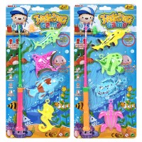 Набір для риболовлі: вудка та 4 морські мешканці, в асортименті, на планшетці 17х36х2 см