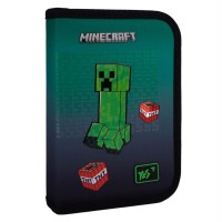 Пенал «Minecraft Icons» 14х21х4 см твердий одинарний з двома клапанами, HP-04, ТМ YES