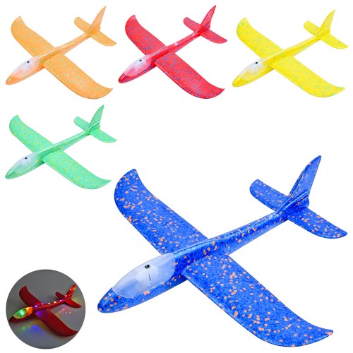 Літачок з пінопласту 47 см зі світлом, на батарейці, в асортименті, у пакеті 12,5х47х4,5 см