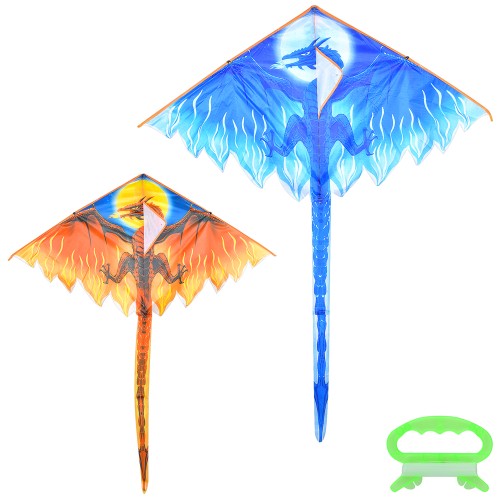 Повітряний змій «Дракон» 145х80 см з хвостом 105 см, в асортименті, у пакеті 8х85х1 см