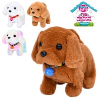 Песик 18 см зі звуком та рухомими деталями, ходить, на батарейці, в асортиментиі, у пакеті 18х16х9 см