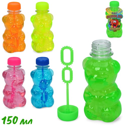 Мильні бульбашки «Ведмедик» 11,5х5,5х5 см по 150 мл, ароматизовані, в асортименті