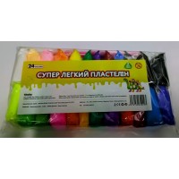 Пластилін суперлегкий на 24 кольори по 7 г, OPP