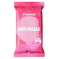 Вологі серветки «NATURELLE» рожеві 10 шт в упаковці