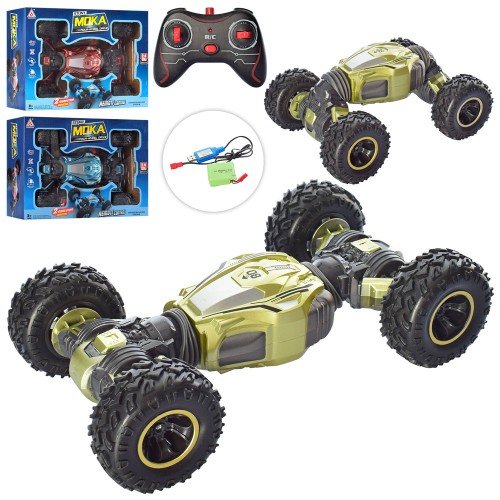 Машина 28 см р/к на акумуляторі трюкова з гумовими колесами та USB, в асортименті, у коробці 31х21х10 см