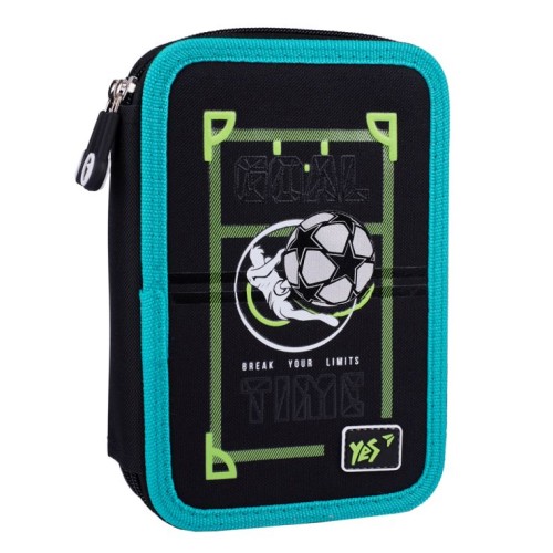 Пенал «Футбольна гра» 13х21х4 см твердий подвійний, HP-01, ТМ YES