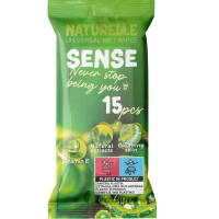 Вологі серветки універсальні «Naturelle» Sense, 15 шт.