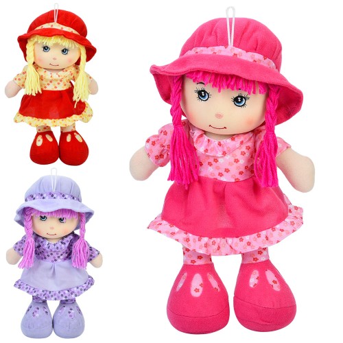 Лялька 35 см м'яконабивна з петелькою, в асортименті, у пакеті 17х35х8 см